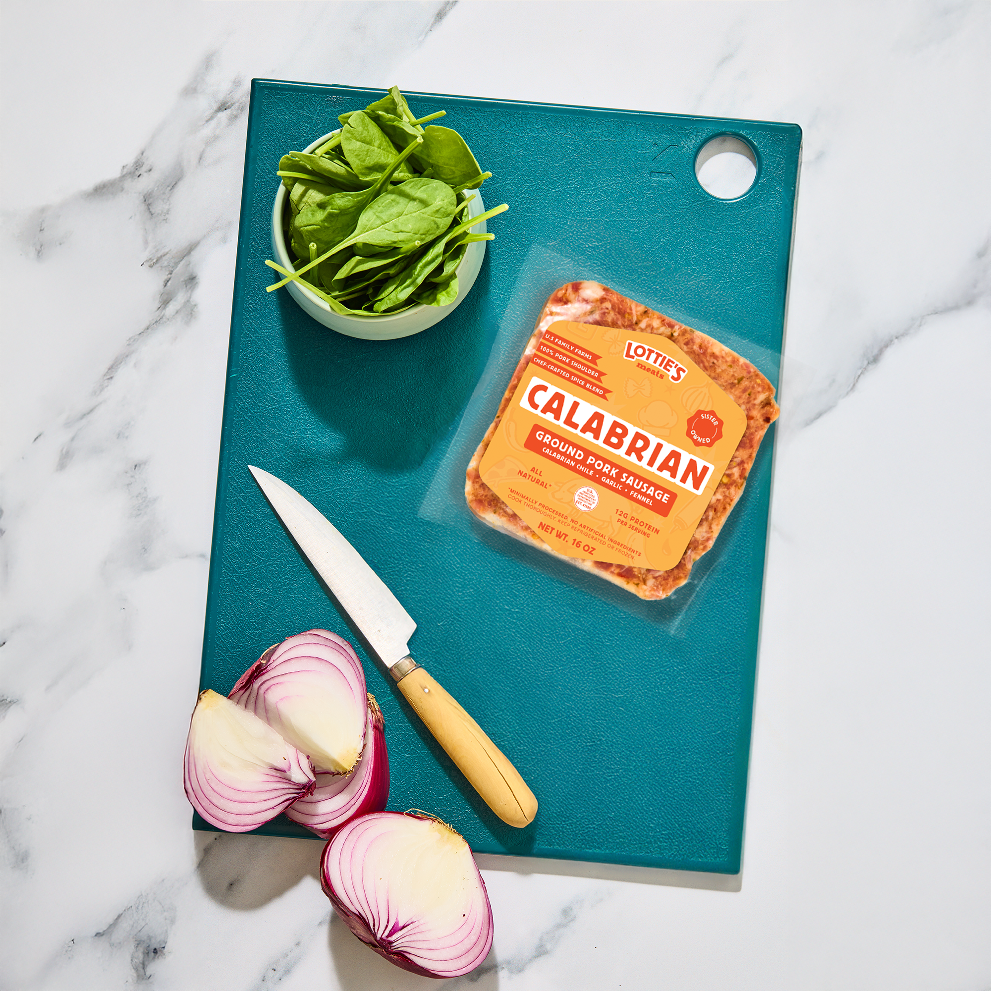 Calabrian Ground Pork Sausage: 4 Packs