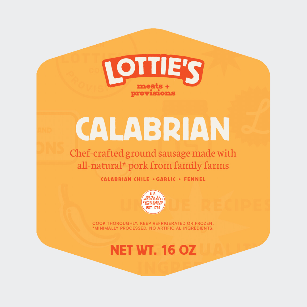 Lottie's Calabrian Sausage Front Label