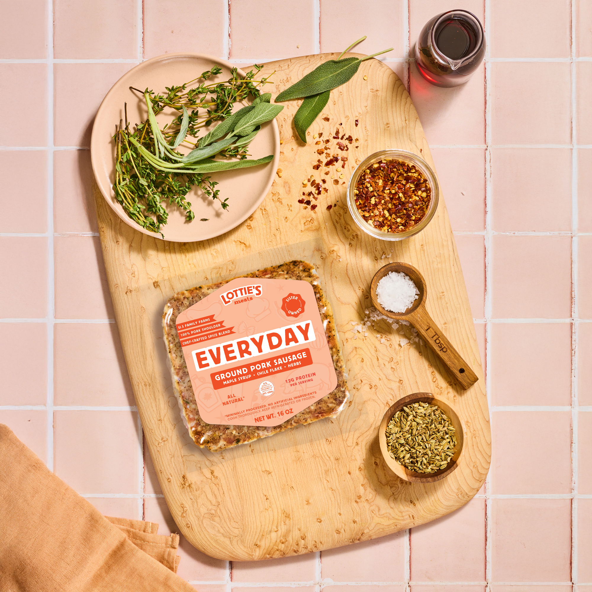 Everyday Ground Pork Sausage: 4 Packs