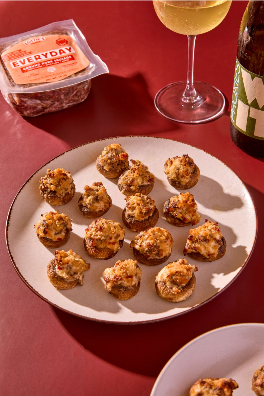 Lottie's Everyday Sausage Stuffed Mushrooms