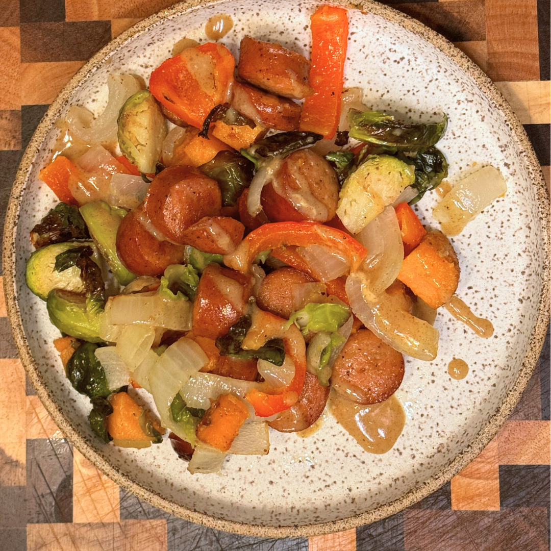 Sausage & Fall Veggies on Plate