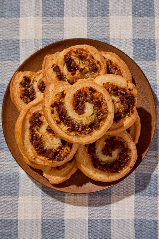 Calabrian Sausage Puff Pastry Pinwheels